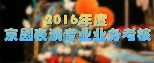 粉嫩性爱视频国家京剧院2016年度京剧表演专业业务考...